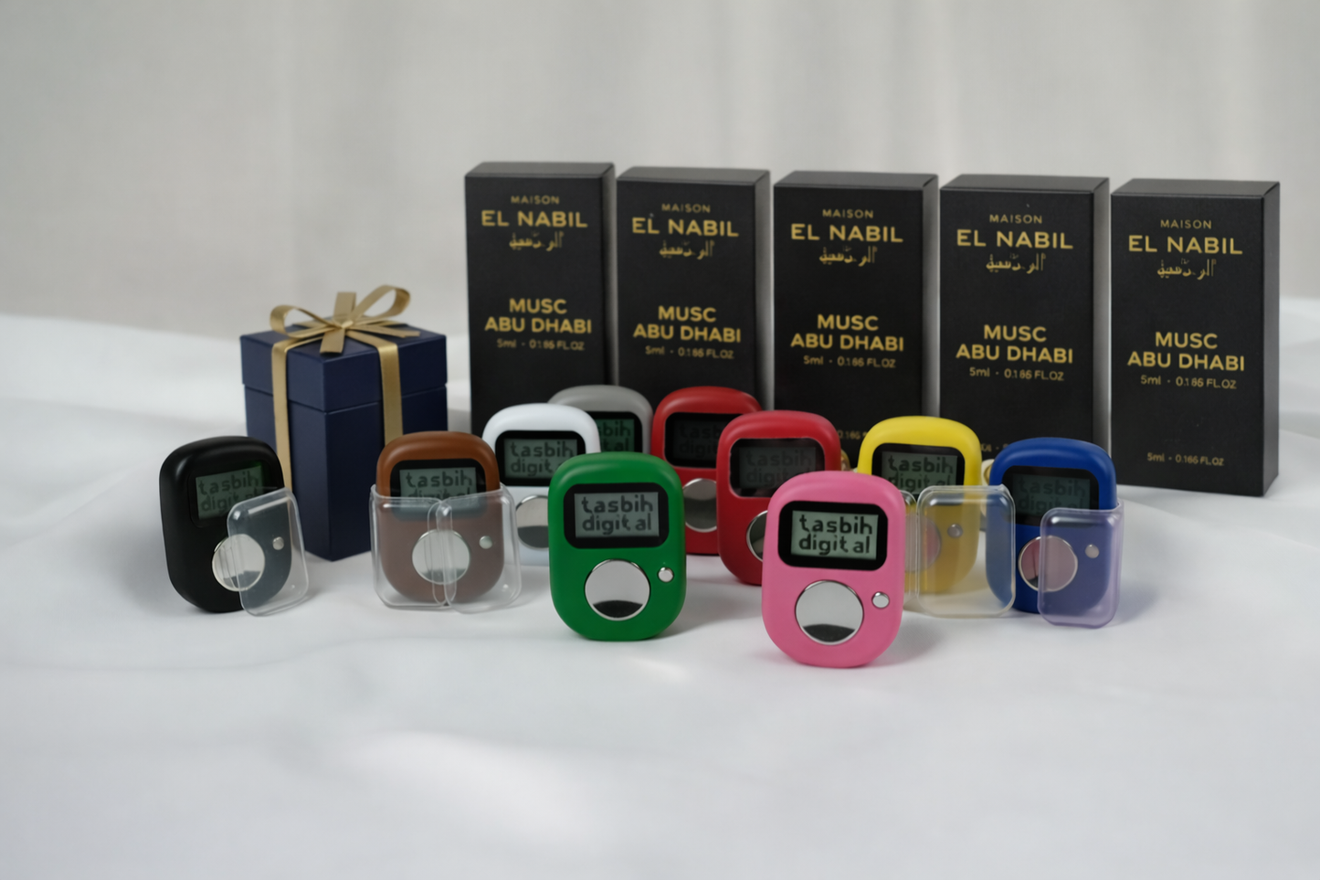 Tasbih Digital + Coffret 2 Musc El Nabil – pack ideal Spirituel & élegance